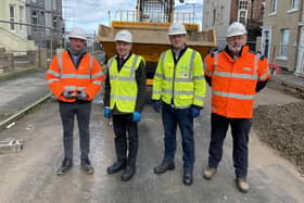 Yorkshire Water's discharge reduction scheme is taking in Whitby. MP Sir Robert Goodwill MP is pictured with the project team, on a site visit.