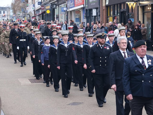 The Sea Cadets pay their respects