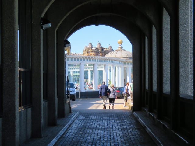 Spa Sun Court through the archway.