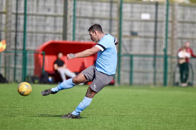 Millau fire an effort at goal. PHOTOS: TCF PHOTOGRAPHY