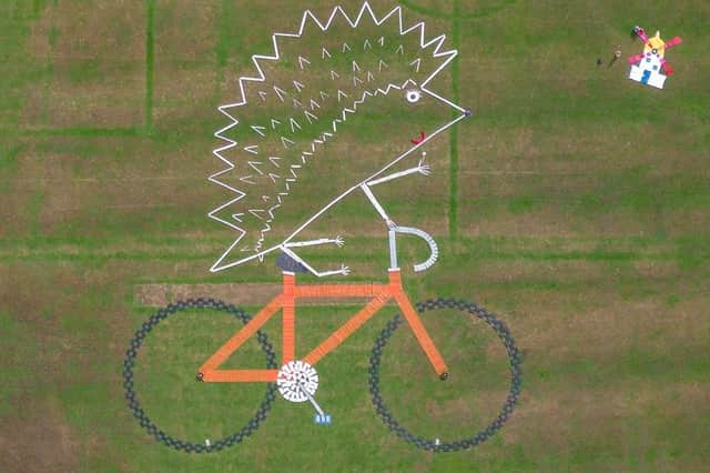 Last year’s winner, the Spike on a Bike hedgehog artwork in Keyworth.