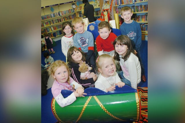 Some of the children attending Scarborough Libraries Christmas story time were (back left to right) Lily Anderson, Connor Thompson, Ellis Napier and David Shaw. Front left to right Freya Napier, Deanna Lacey, Millie Cobbett-Collier and Chelsea Cook.