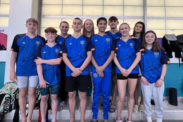 The Kingfisher Swimming Club 14 years + which shone at the Winter Yorkshire County Championships.