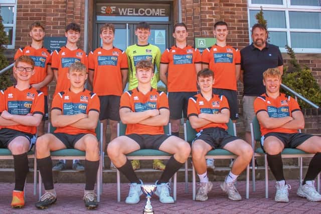 The men's football first team won their AOC East League title.