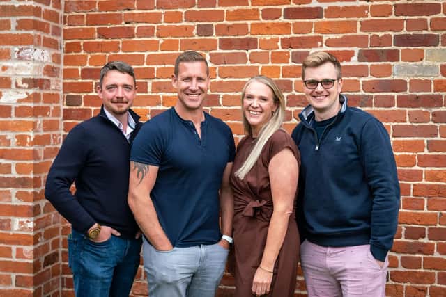 SafeKeep founders: L-R Robin Hyde-Chambers, Andrew Byres, Ellen Widdup, Jacob Dilley
