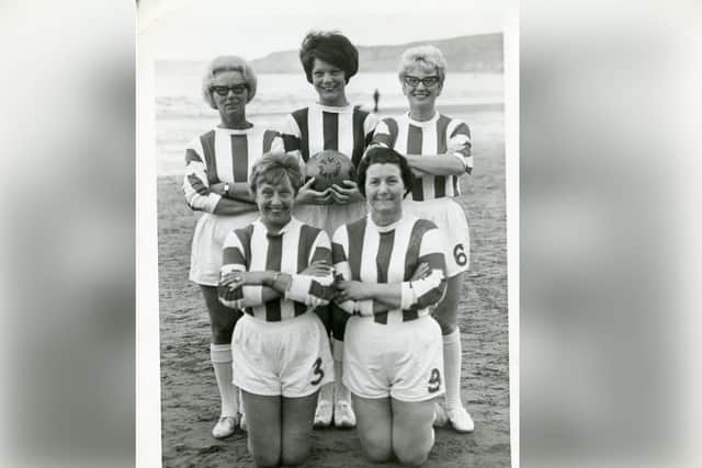 Scarborough women's football team in the 1960s.