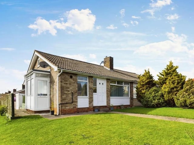 This two bedroom and one bathroom semi-detached bungalow is currently for sale with Hunters for £195,000.