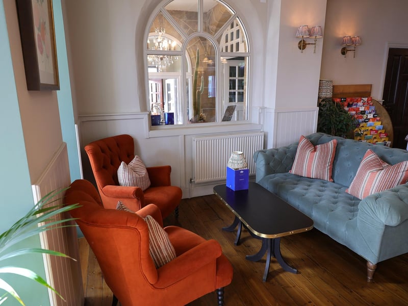 Seating area at Robin Hood's Bay's Victoria Hotel.