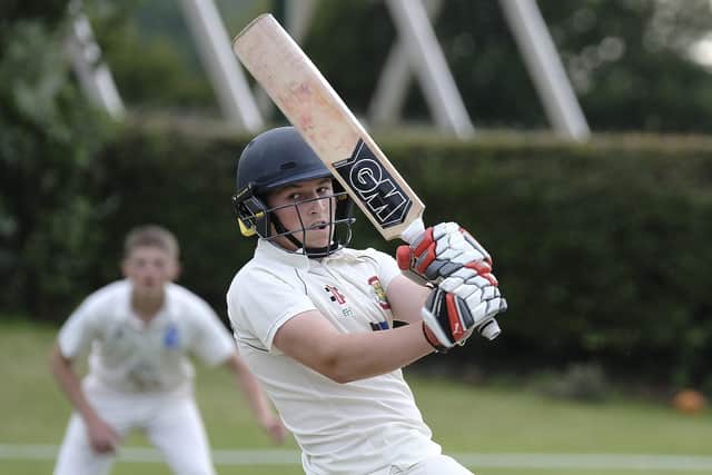 Top Flixton batter Elliot Hatton Photo by Richard Ponter