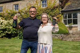 Omaze Blood Cancer UK Million Pound House Draw Yorkshire winner Eliza Yahioglu with husband Gokhan. Picture: Omaze