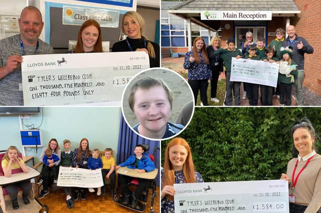 Cheques have been presented to four Scarborough educational establishments in loving memory of Tyler Neville