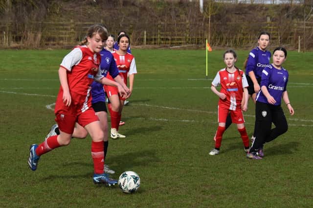 Scarborough Ladies Under-13s lost 7-3 at Bishopthorpe WRFC Purple. Photo: Sarah Farrar