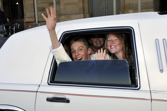 Ged Taylor and his friends arrive by stretch limo in 2009.