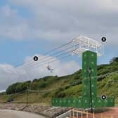 Amended zip line plans for Scarborough's North Bay.Courtesy: ZipnZap