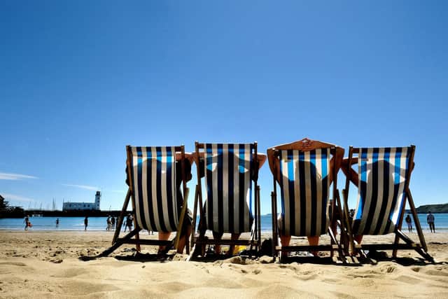 Scarborough, Whitby and Bridlington will be getting much warmer temperatures over the weekend than they have seen during the week so far, according to the Met Office. Photo: Richard Ponter