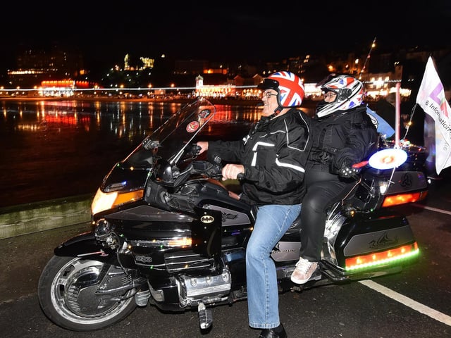 Goldwings on the seafront.