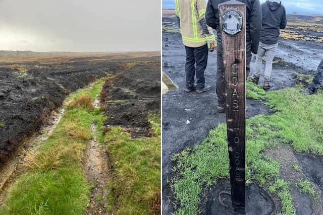 Photos showing some of the devastation cause by fires on the North York Moors National Park. pictures: NYMNP