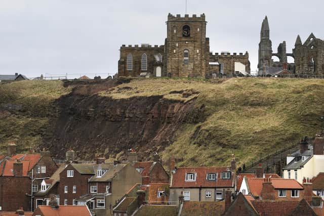 St Mary's Church beside the ruins of Whitby Abbey