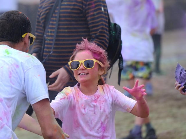Great fun in the colour run.
