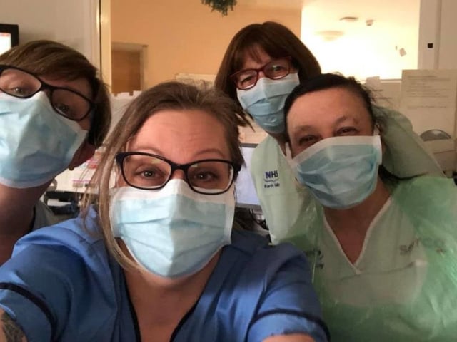This is Jayne Trimble and colleagues/friends at Forth Valley.