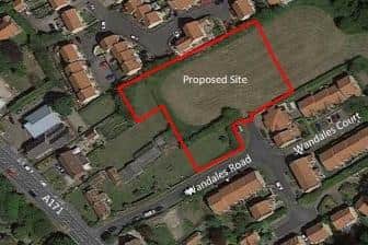 Proposed site for nine dwellings off Wandales Road, Burniston.