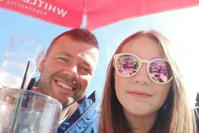 Father Stephen Blackford with his daughter Chelsea Blue Mooney