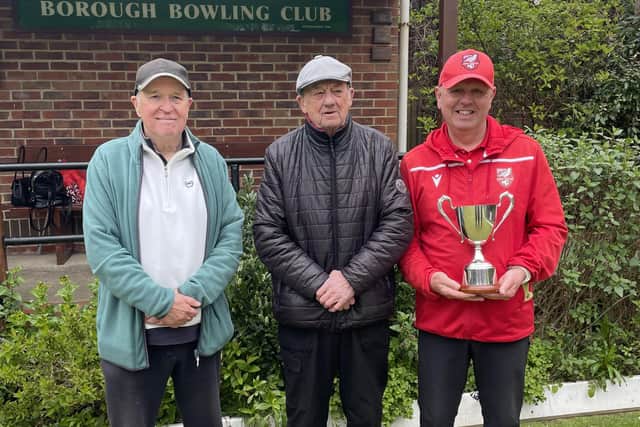 Barrie Watson, right, won the Wally Day Cup at Borough BC