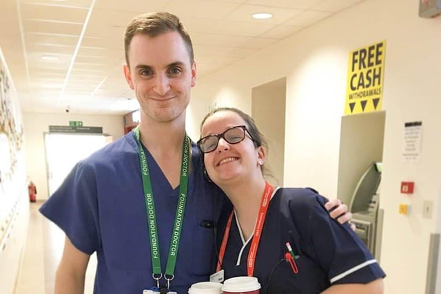 Charlie is working closely with patients who have coronavirus on a respiratory ward. Rosie, his sister-in-law, is a sister on an acute medical ward. Duncan said the pair 'love' their jobs and make the whole family proud.