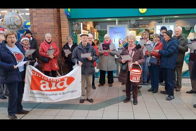 Bridlington Christian Aid Group bring some Christmas cheer.