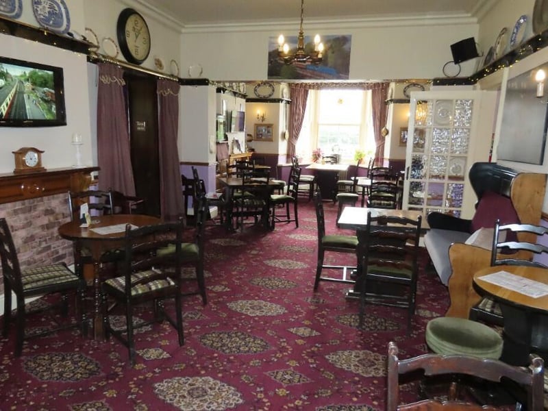 The village pub interior is quite spacious.