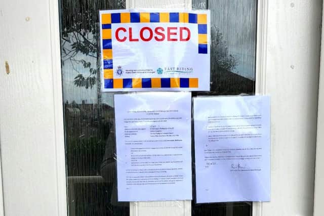 East Riding of Yorkshire Council’s ASB and Neighbourhood Policing Teams facilitated the full closure on Friday, October 17. Photo: Humberside Police