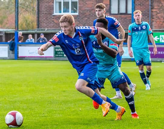 Harry Green went close to levelling twice for Whitby Town on the road at Warrington Rylands