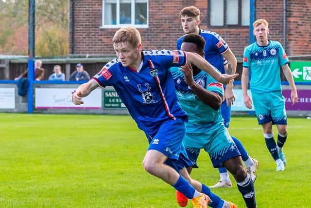 Harry Green went close to levelling twice for Whitby Town on the road at Warrington Rylands
