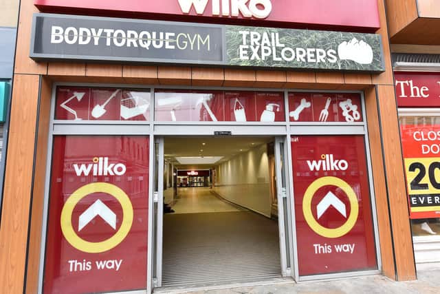 Shops open in and around the town area during the third lockdown . Wilko in the Town Centre pic Richard Ponter