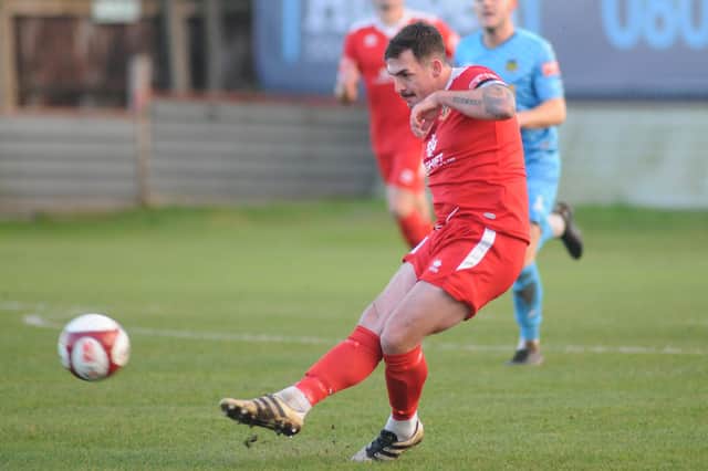 Skipper Jack Griffin was pushed forward into a striker's role at Grantham Town