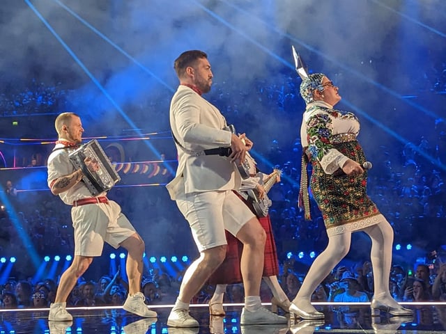 Ukrainian performer Verka Serduchka wowed the crowd