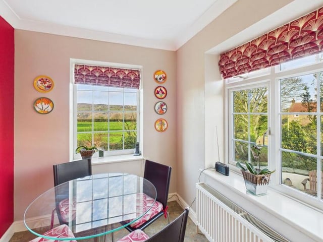 The bright breakfast area is also double aspect.