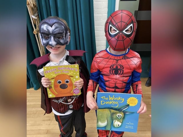 Pupils at Lythe School enjoying their books.