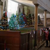 The wonderful Christmas tree festival in St Mary's Church in Whitby.