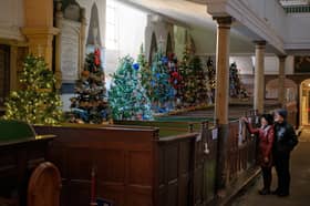 The wonderful Christmas tree festival in St Mary's Church in Whitby.