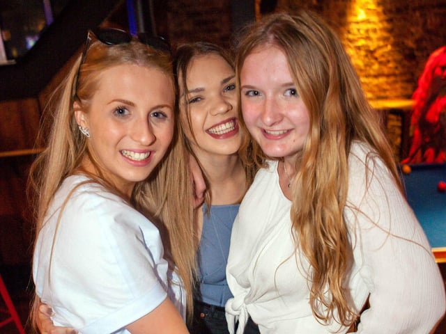 Charlotte, Emily & Jade in Blue Lounge