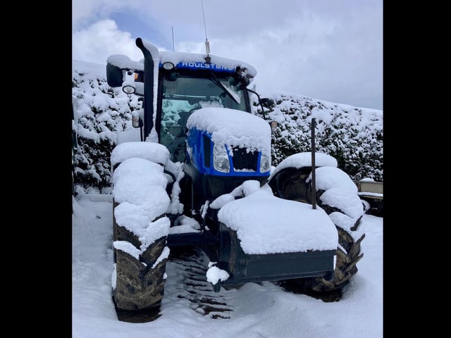 The machine behind the plough.