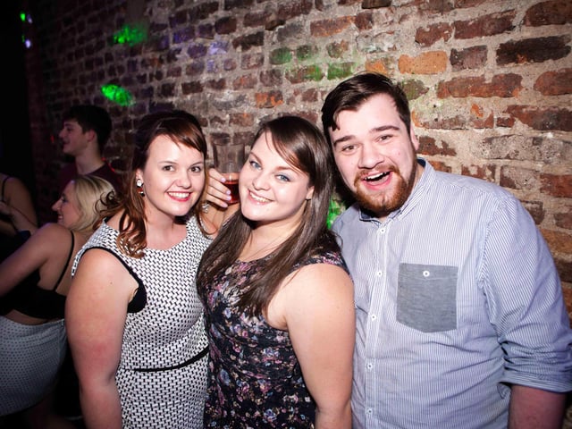 Kelly, Paige & David enjoying a drink in Blue Lounge.