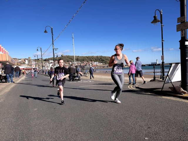 10k runners could race in the fun run with their children.