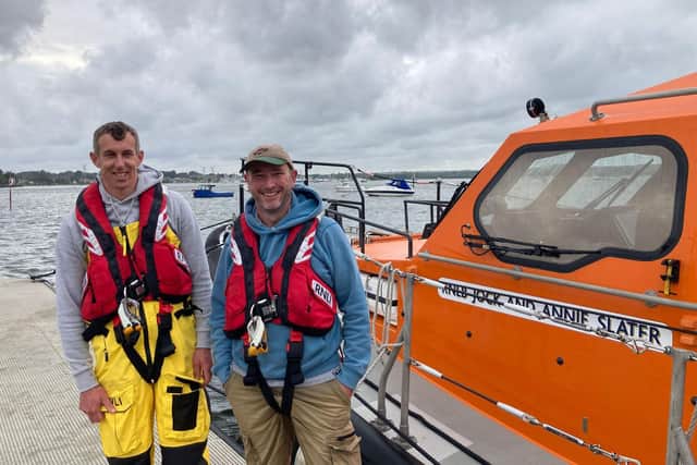 David Murray (Dunmore East) and Will Watts (Scarborough) training in Poole - Image: RNLI Scarborough