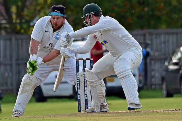 Harry Walmsley top-scored for Flixton with a stunning 102no in their win. Photo by Simon Dobson