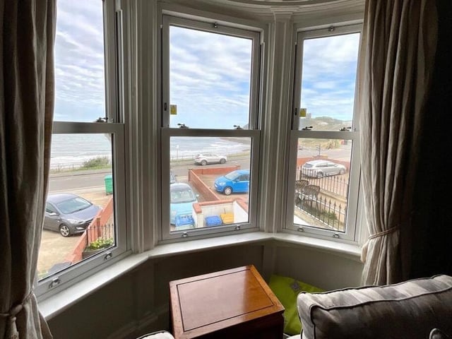 Windows with wonderful sea views.