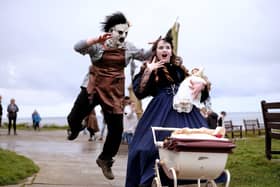 Theatrical frights on West Cliff pic Richard Ponter