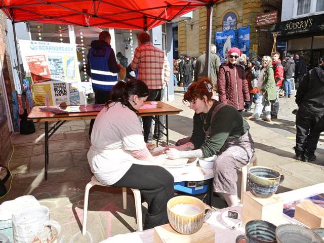 Working on pottery!