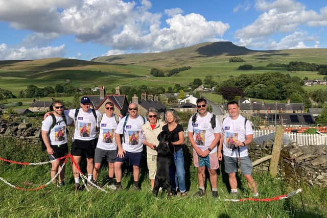 Tommy Cawkwell's friends take on the three peaks in his memory. Photo courtesy of Flamborough RNLI.